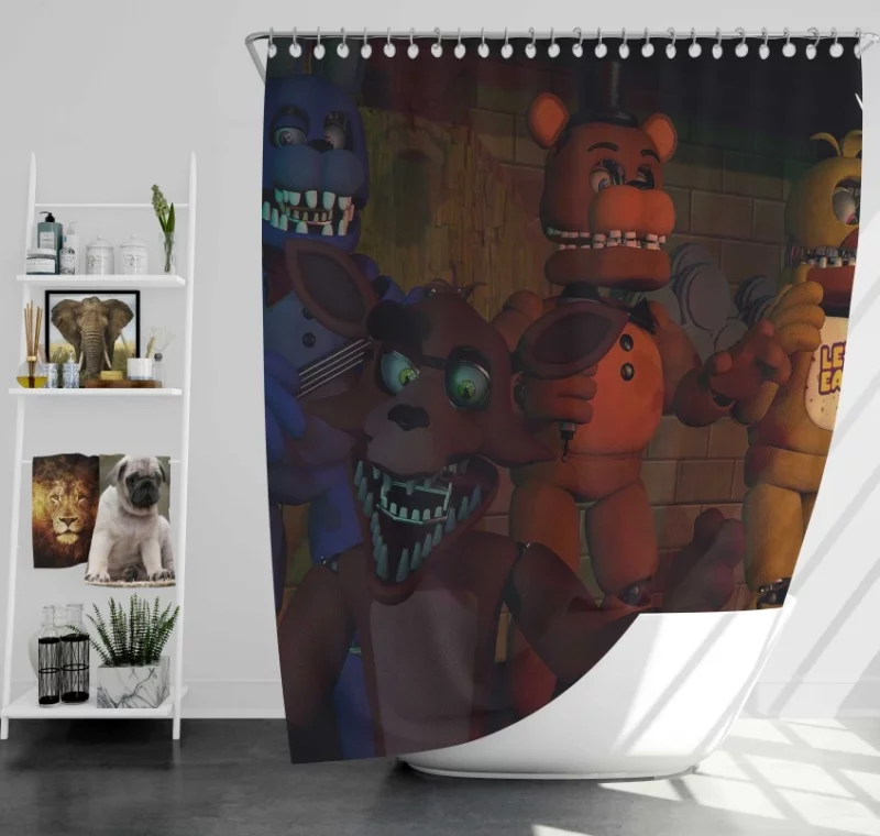 Five Nights At Freddys Fictional Character Bath Shower Curtain