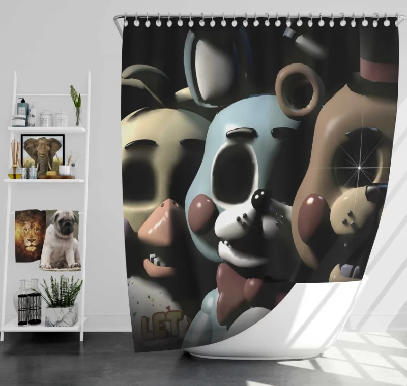 Five Nights At Freddys Game Themed Bath Shower Curtain