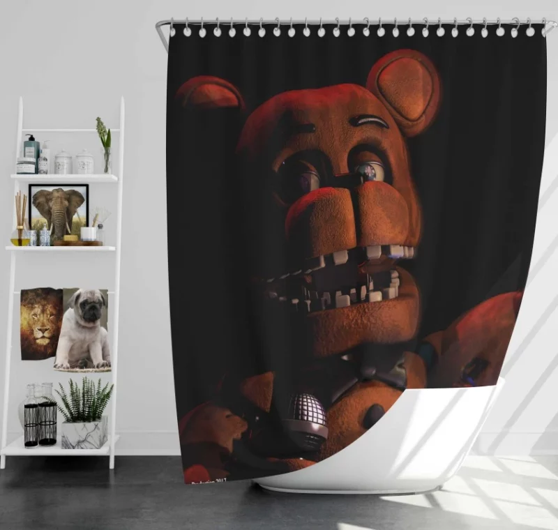 Five Nights At Freddys Golden Freddy Bath Shower Curtain