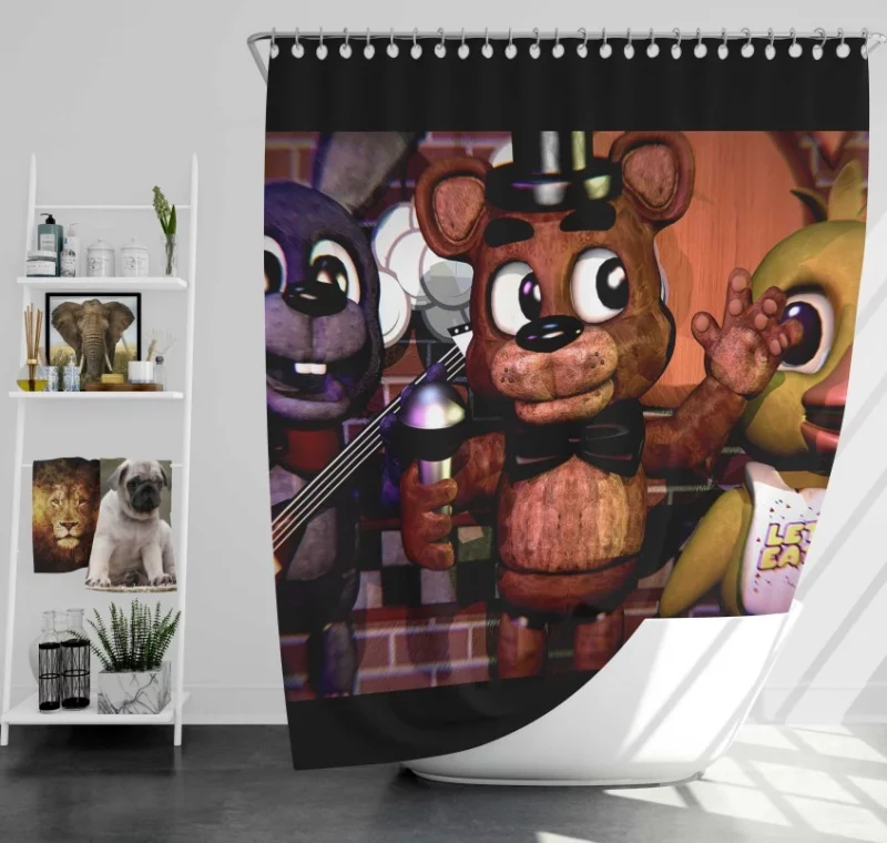 Five Nights At Freddys Sister Location Bath Shower Curtain