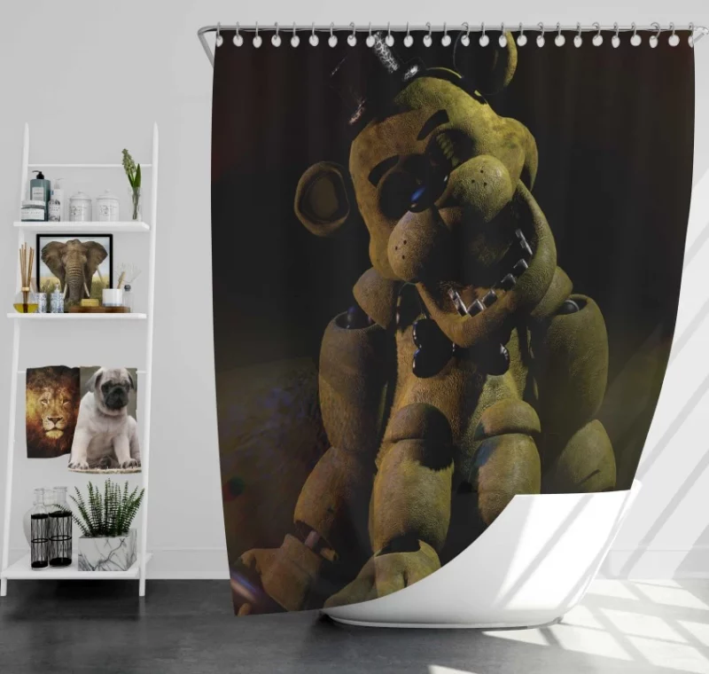 Five Nights At Freddys Themed Bath Shower Curtain