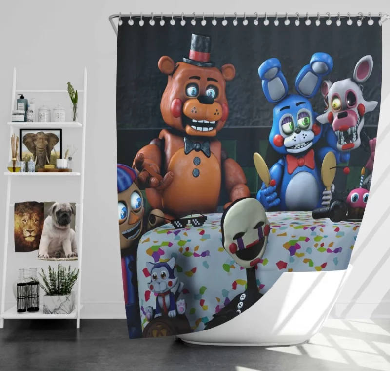 Five Nights At Freddys Video Game Design Bath Shower Curtain