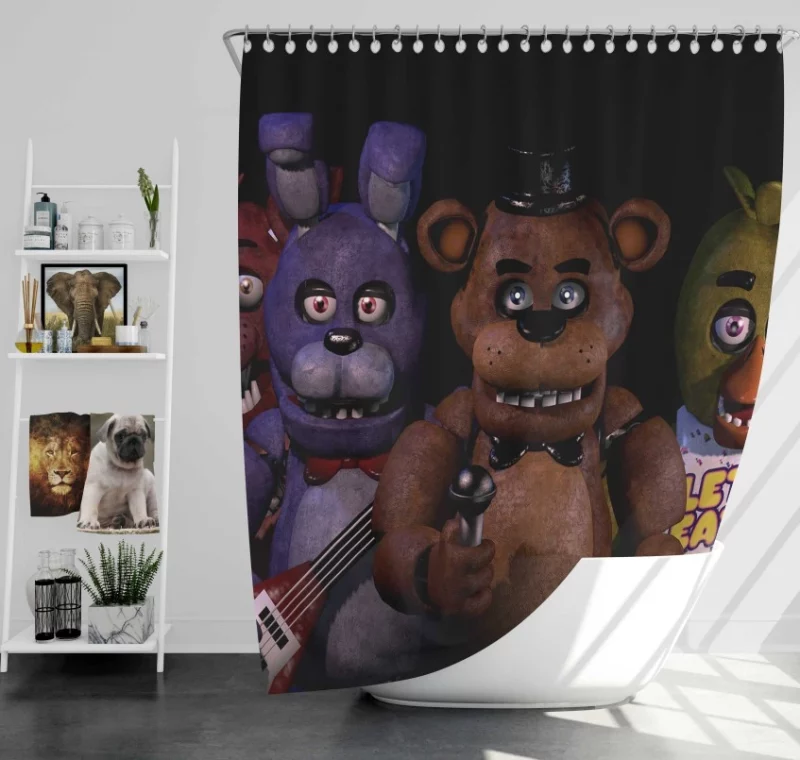 Five Nights At Freddys Video Game Themed Bath Shower Curtain