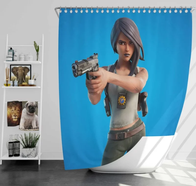 Flat Foot Fortnite Bath Shower Curtain