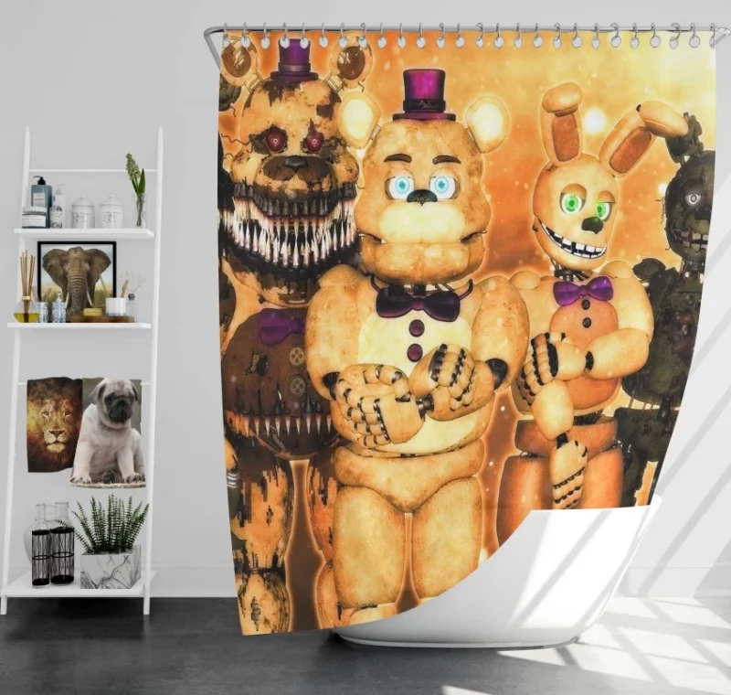 Fnaf World Five Nights At Freddys Bath Shower Curtain