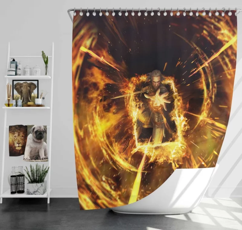 Fogling The Witcher 3 Wild Hunt Bath Shower Curtain