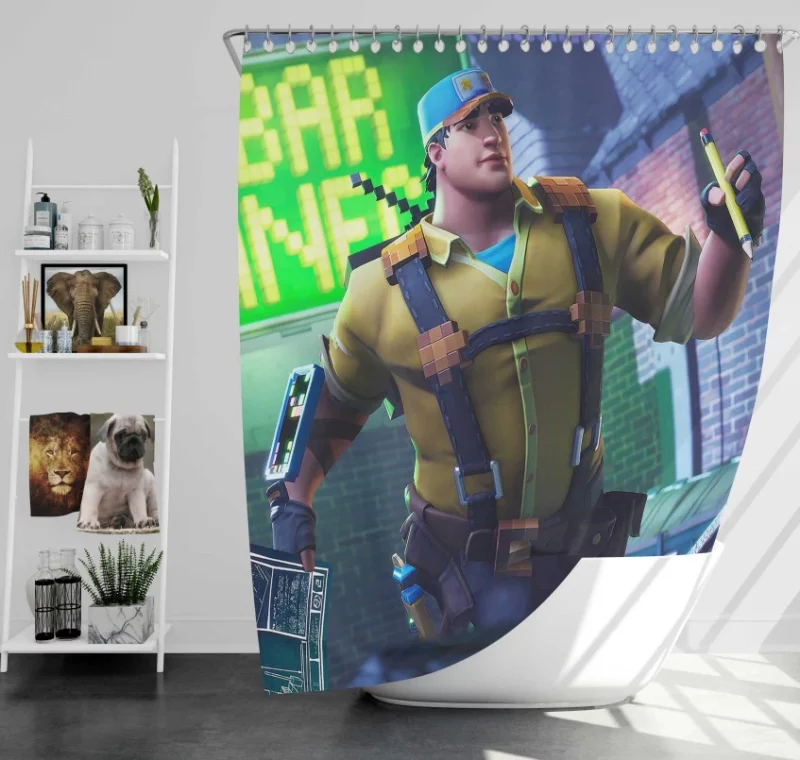 Fortnite 8 Bit Demo Constructor Fortnite Battle Royale Bath Shower Curtain