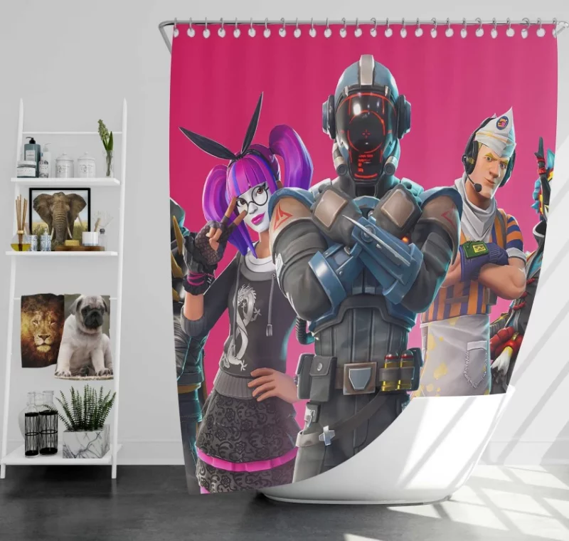 Fortnite Background Bath Shower Curtain