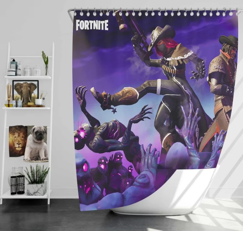 Fortnite Calamity And Deadfire Bath Shower Curtain