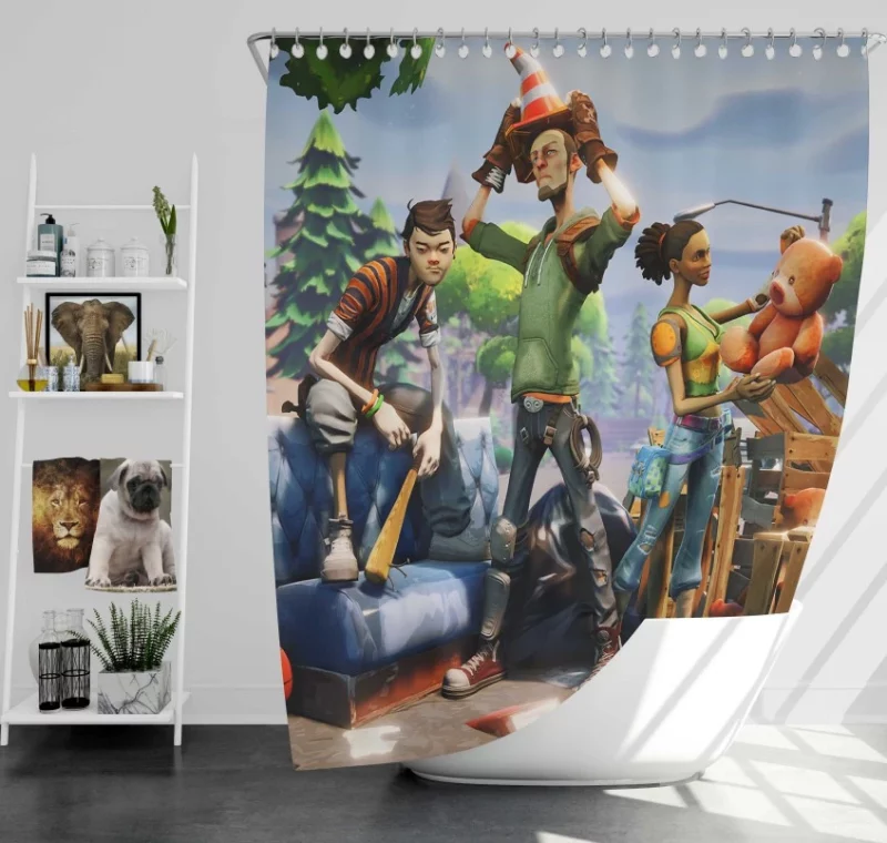 Fortnite Defend The Fort Bath Shower Curtain