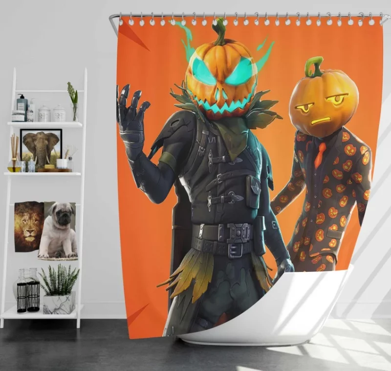 Fortnite Halloween Bath Shower Curtain