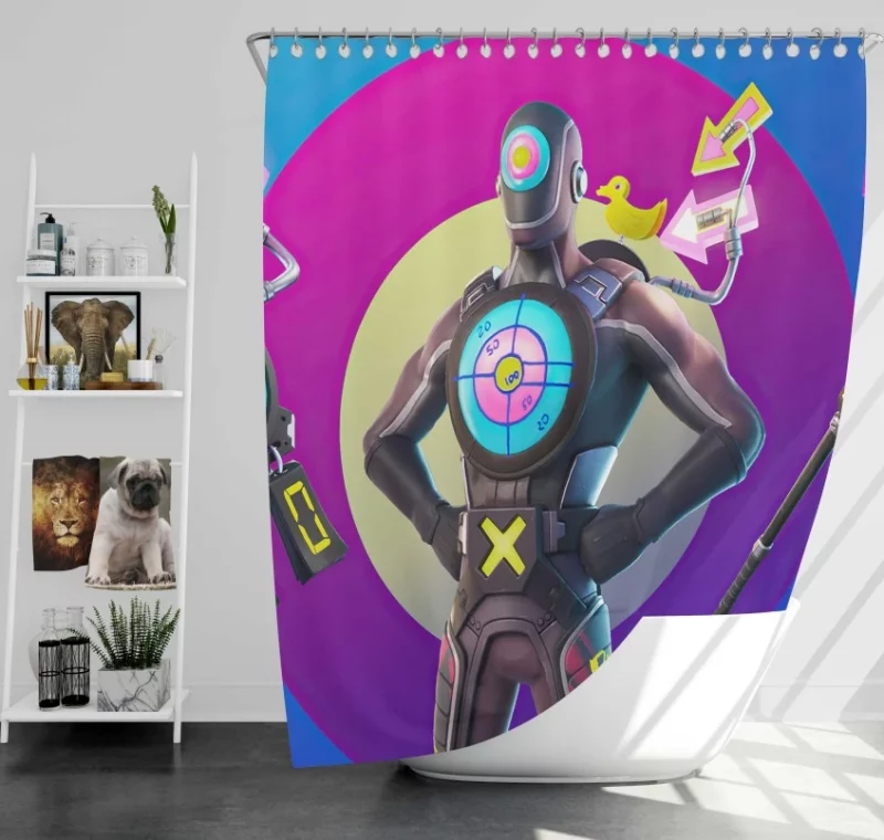 Fortnite Hit Man Bath Shower Curtain