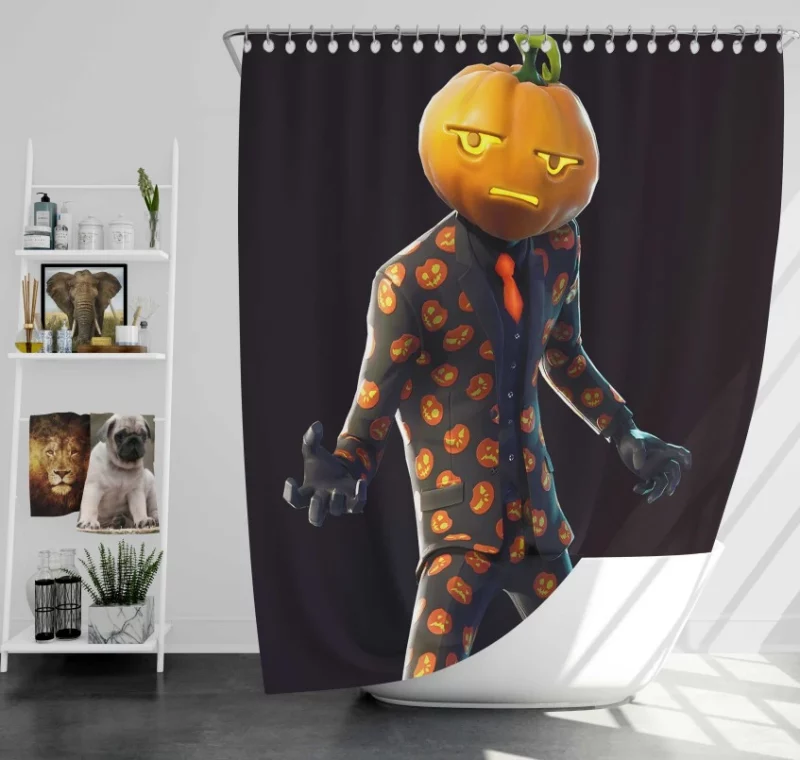 Fortnite Jack Gourdon Bath Shower Curtain