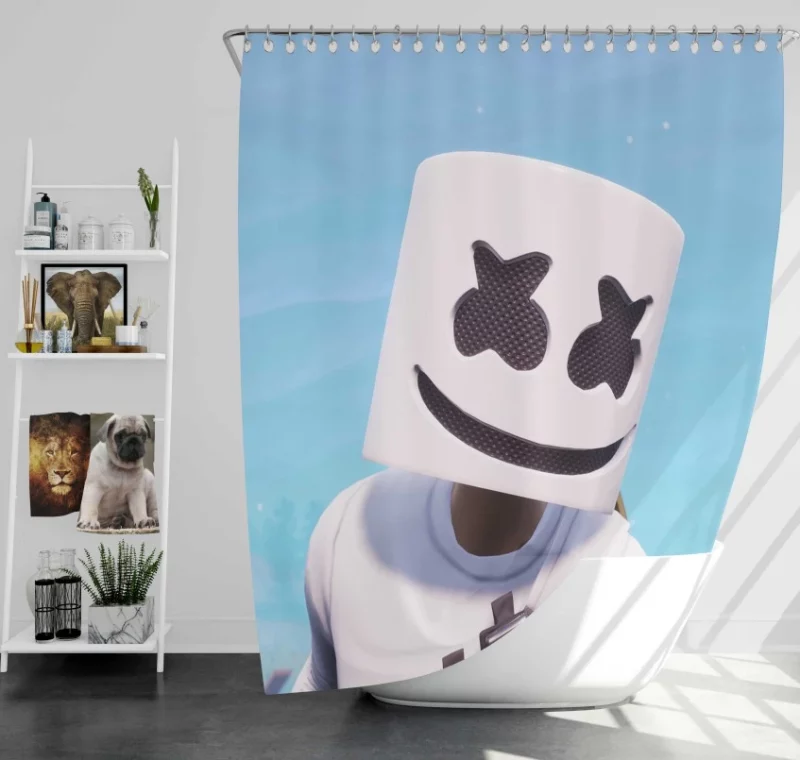 Fortnite Marshmello Bath Shower Curtain