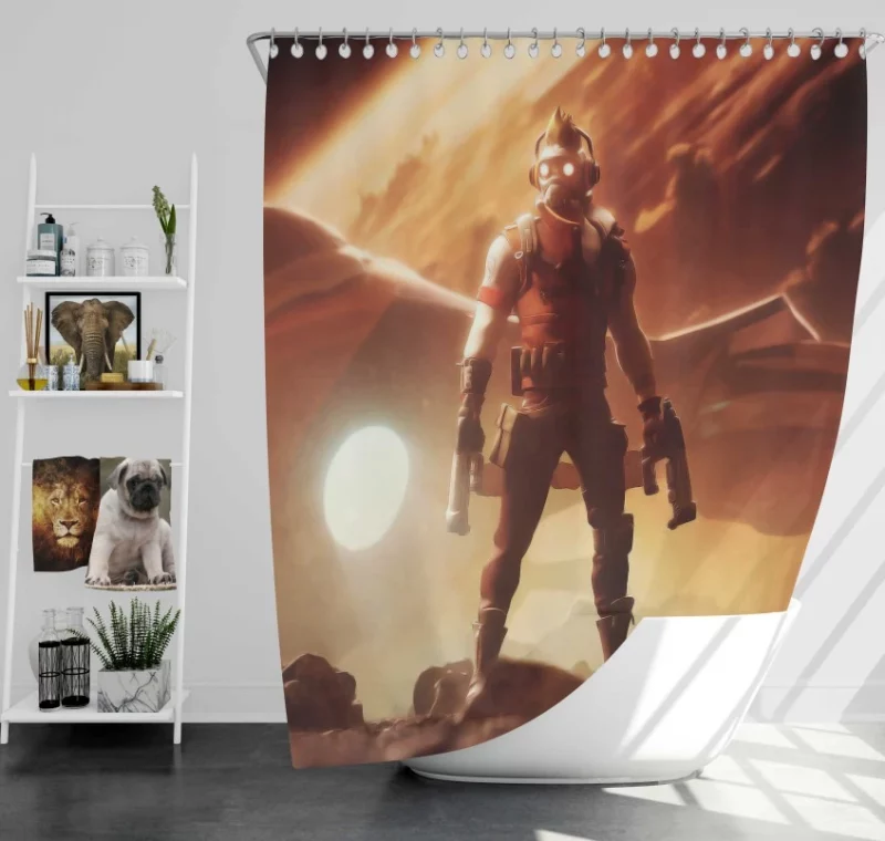 Fortnite Star Lord Marvel Comics Bath Shower Curtain