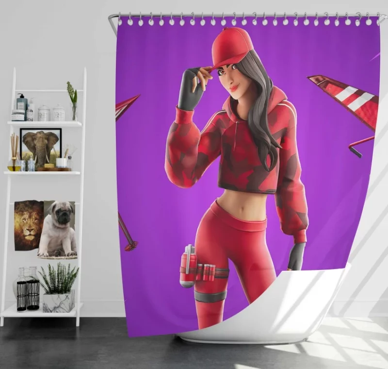 Fortnite Video Game Bath Shower Curtain