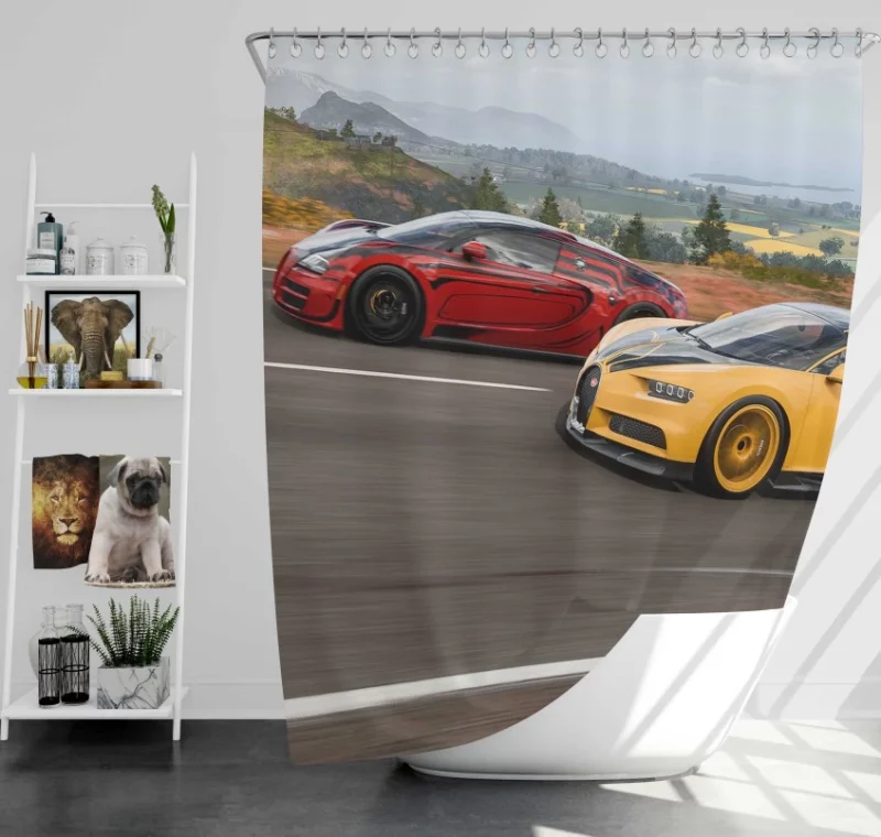 Forza Horizon 4 Forza Motorsport Bugatti Chiron Super Bath Shower Curtain