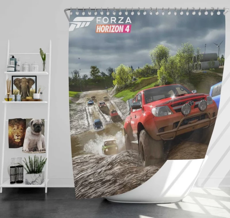 Forza Horizon 4 Forza Motorsport Super Quality Bath Shower Curtain