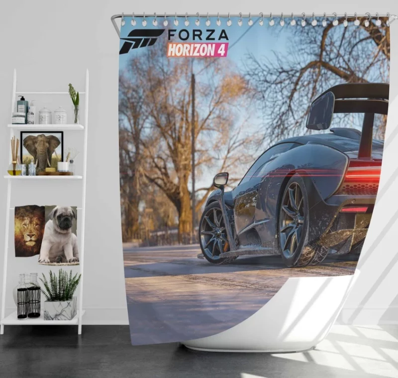 Forza Horizon 4 Forza Motorsport Video Game Bath Shower Curtain