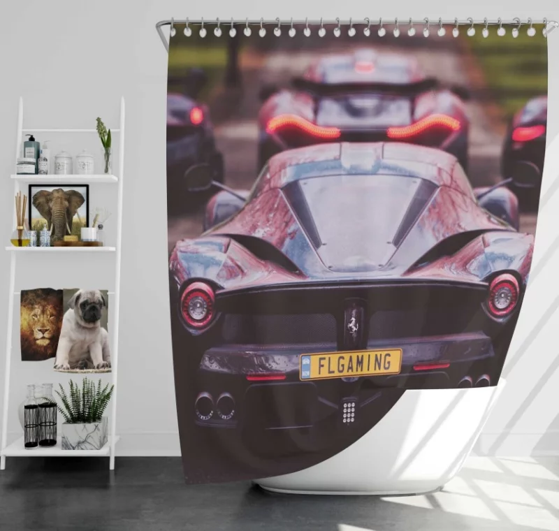 Forza Horizon 4 Motorsport Ferrari Bath Shower Curtain