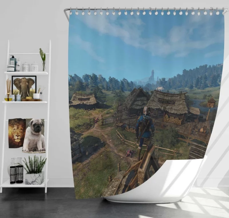 Geralt Of Rivia The Witcher 3 Wild Hunt Awesome Bath Shower Curtain