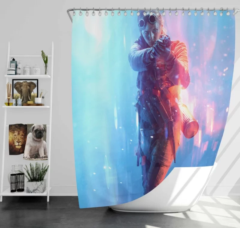 German Soldiers Battlefield V Bath Shower Curtain