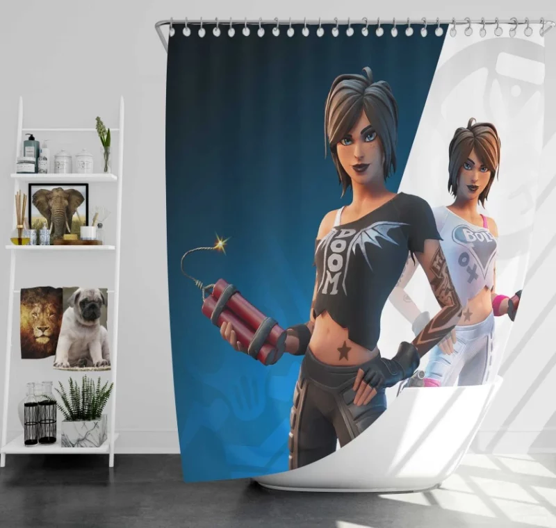 Ghost And Shadow Tntina Fortnite Bath Shower Curtain