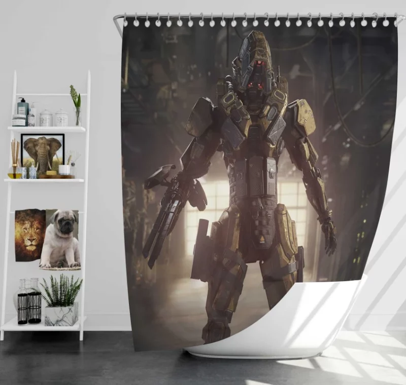 Giant Robot Call Of Duty Black Ops Iii Bath Shower Curtain