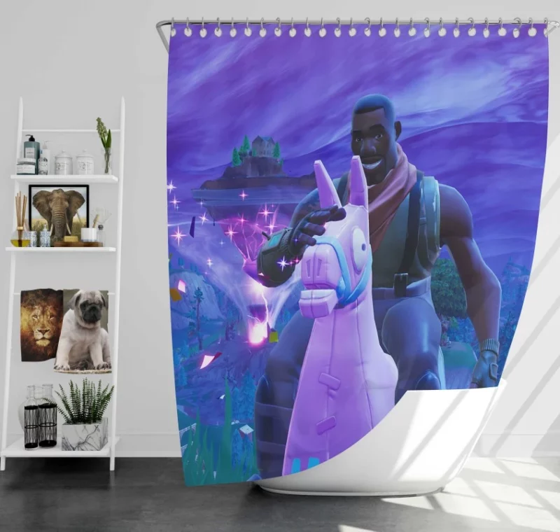 Giddy up Fortnite Battle Royale Bath Shower Curtain