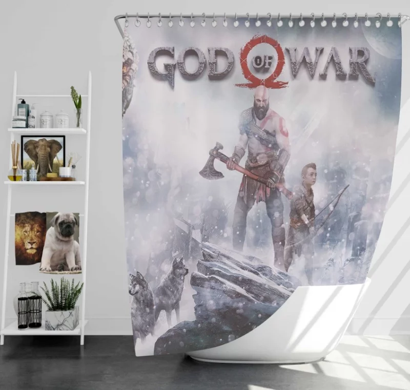 God Of War Kratos Amazing Bath Shower Curtain