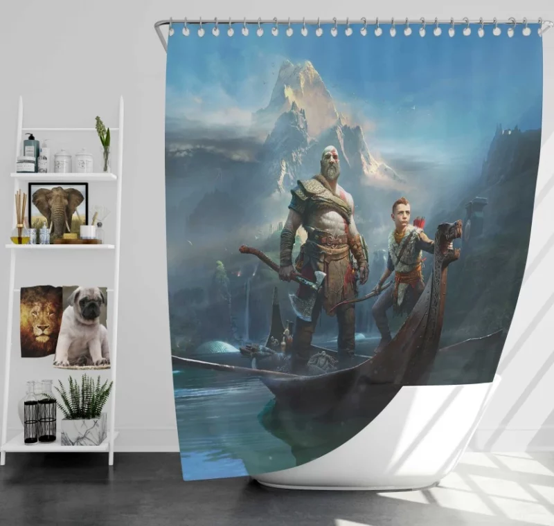 God Of War Kratos Awesome Bath Shower Curtain