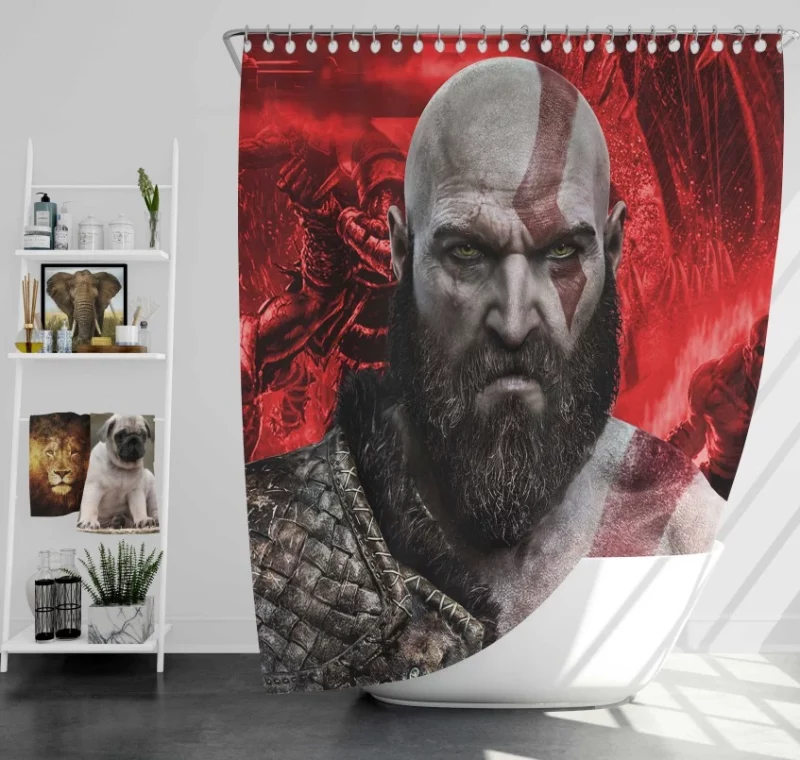 God Of War Kratos Bath Shower Curtain