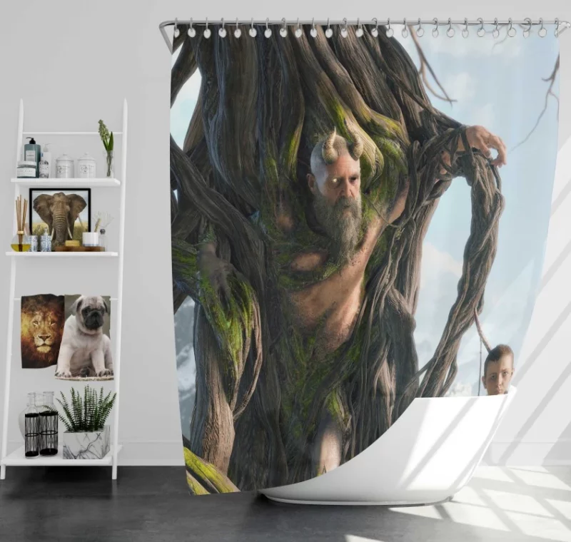 God Of War Kratos Modern Bath Shower Curtain