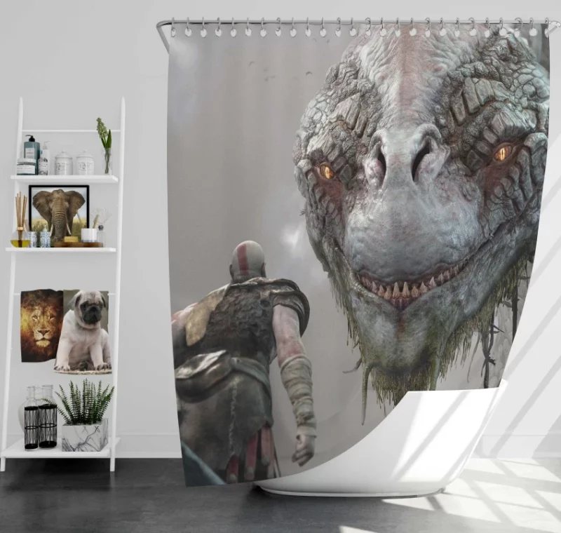 God Of War Kratos Super Quality Bath Shower Curtain