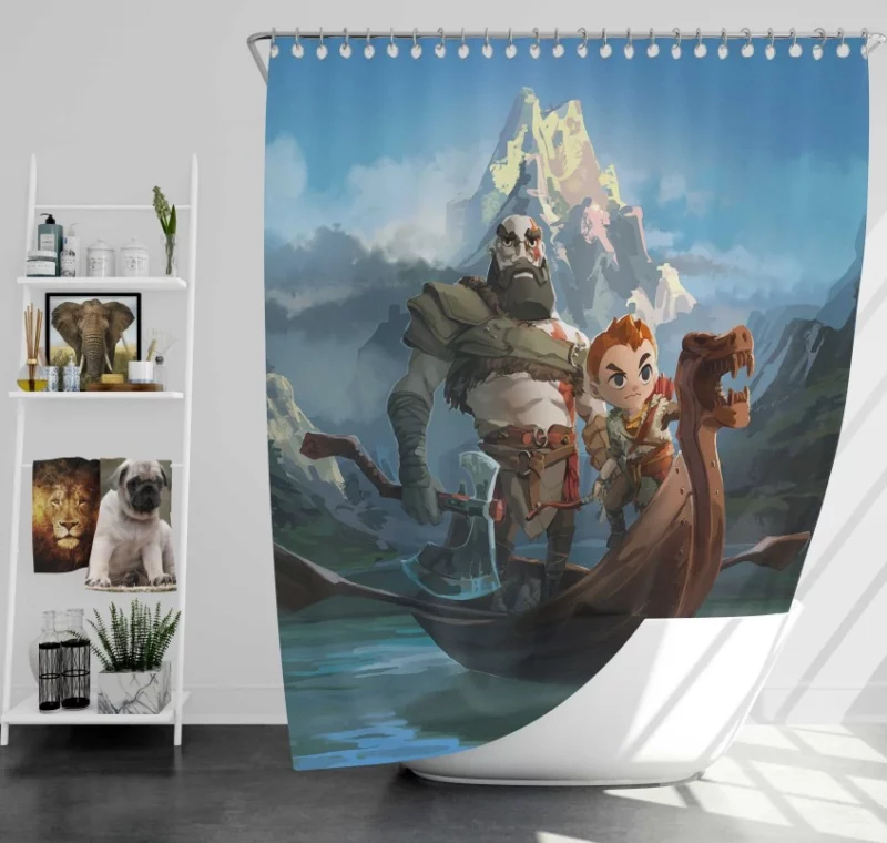 God Of War Kratos Warrior Bath Shower Curtain