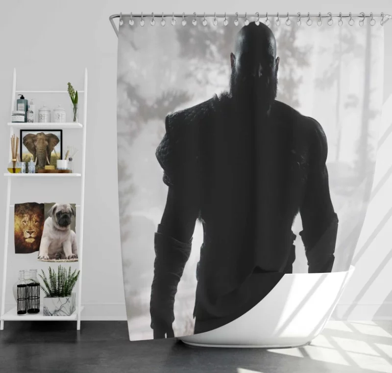 God Of War Video Game Themed Bath Shower Curtain