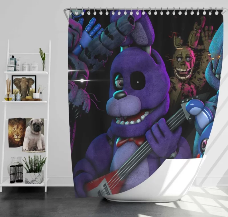 Golden Five Nights At Freddys Bath Shower Curtain