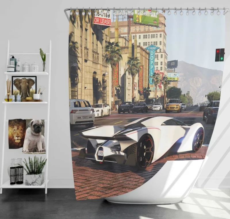 Grand Theft Auto 5 Bath Shower Curtain