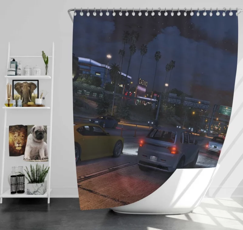 Grand Theft Auto V Bath Shower Curtain