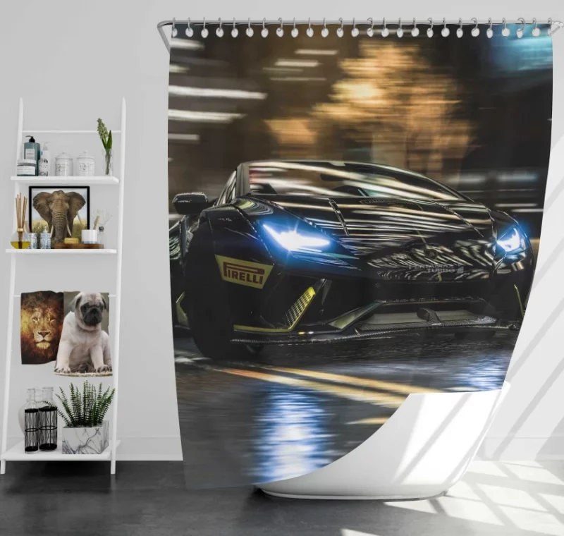 Grand Theft Auto V Lamborghini Bath Shower Curtain