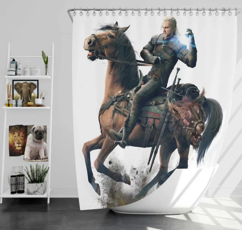 Griffin The Witcher 3 Wild Hunt Bath Shower Curtain