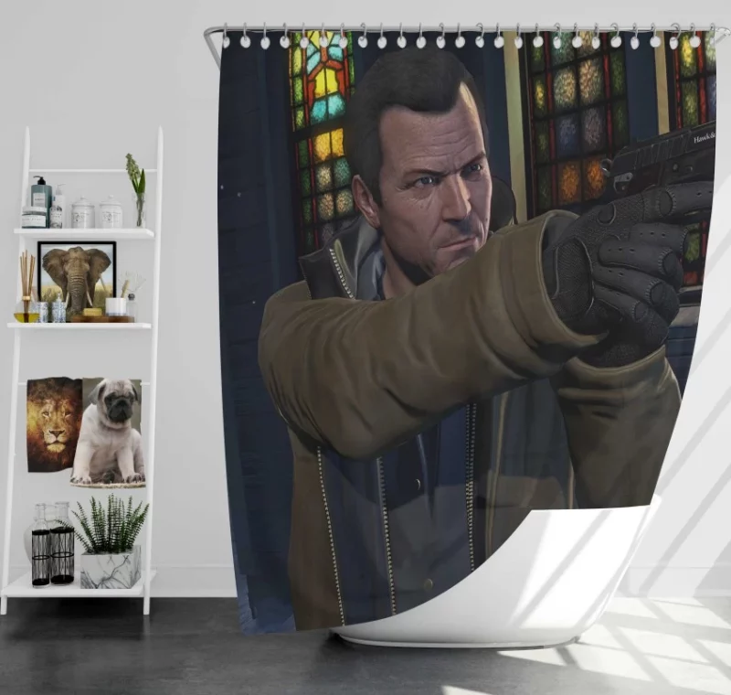 Gta Grand Theft Auto V Bath Shower Curtain