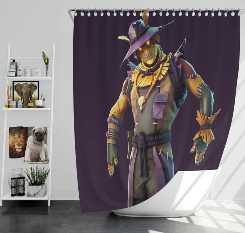 Halloween Fortnite Bath Shower Curtain