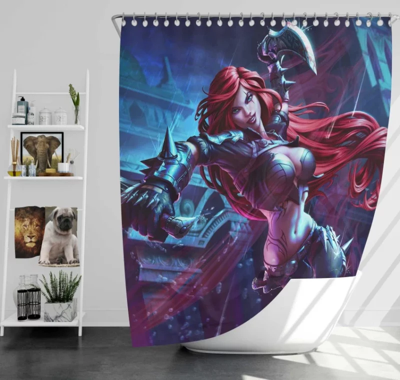 Harlequin Jinx League Of Legends Bath Shower Curtain