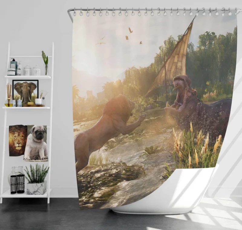 Hieroglyphs Assassins Creed Origins Bath Shower Curtain