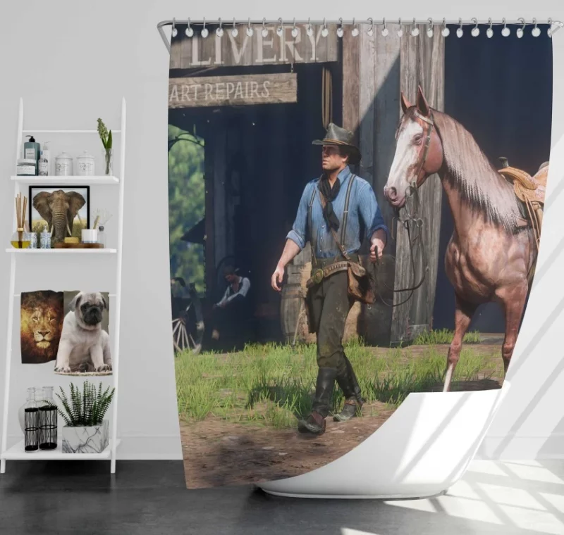 Horse Breeds Red Dead Redemption 2 Arthur Morgan Bath Shower Curtain