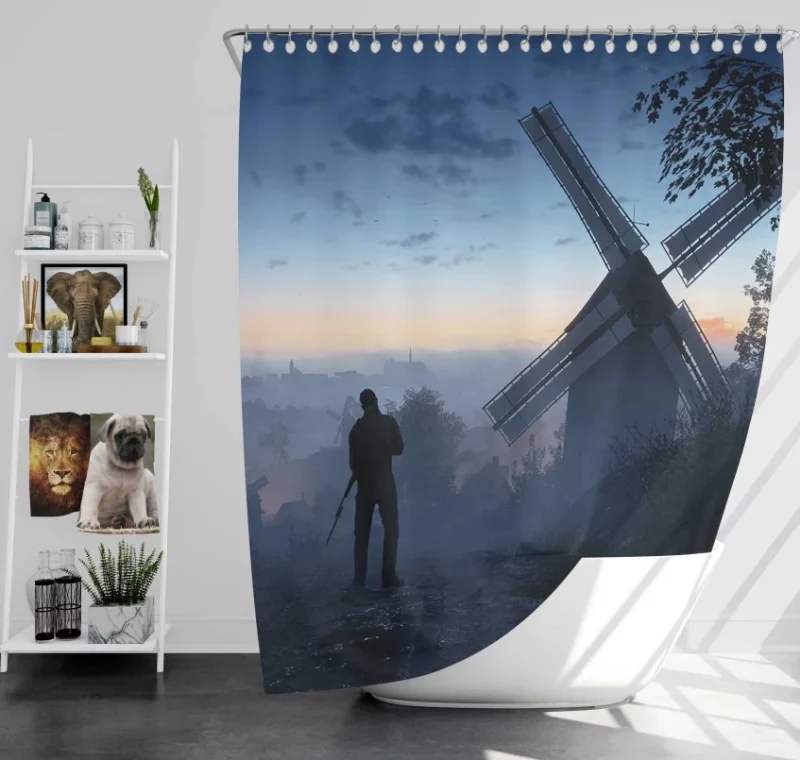 I Cant See A Damn Thing Battlefield 1 Soldier Bath Shower Curtain