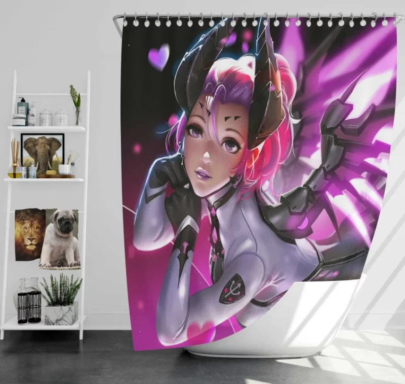 Imp Mercy Overwatch Bath Shower Curtain