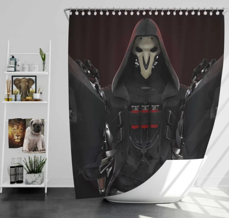 In Reapers Sights Overwatch Reaper Bath Shower Curtain