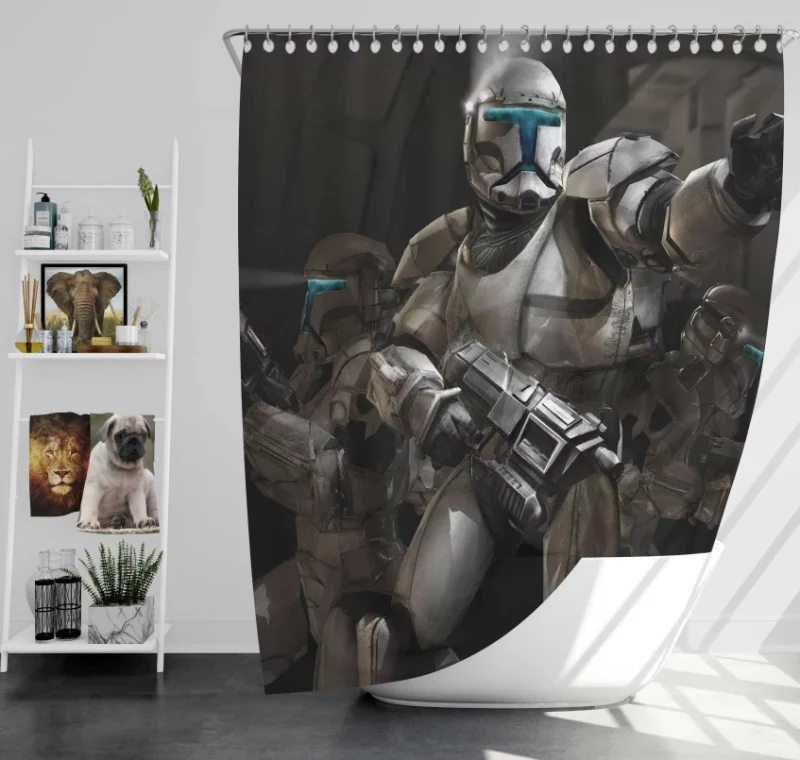 Inferno Trooper Star Wars Battlefront II Stormtrooper Bath Shower Curtain